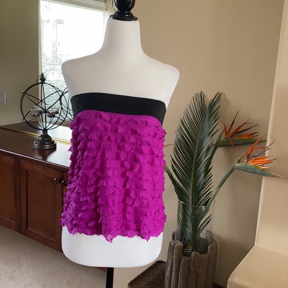 Free People Magenta Ruffle Mini - Picture 4 of 8